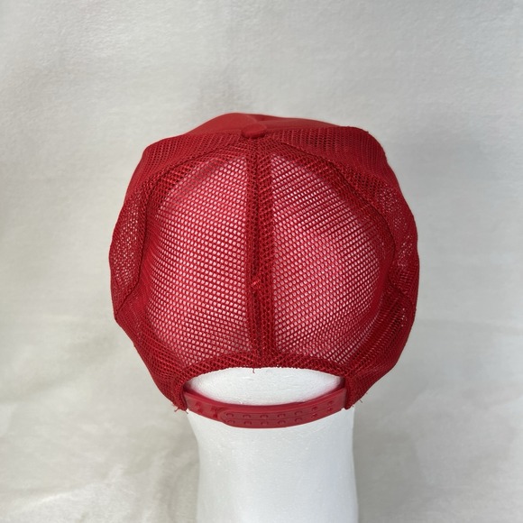 Vintage E-ONE Americas Firetruck Trucker Cap Hat White Red Mesh Back Snapback - Picture 5 of 13